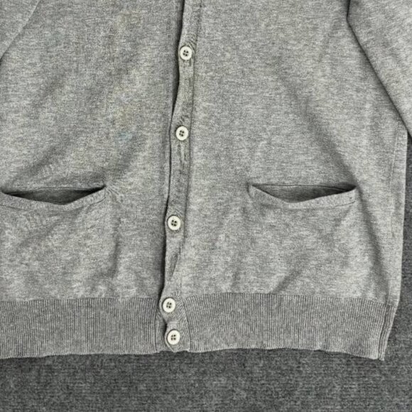 Gray Button Front Knit Cardigan - Picture 3 of 3